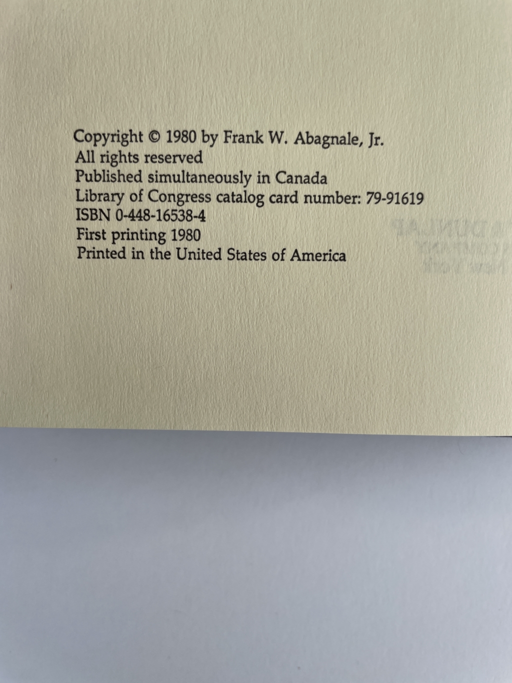 frank w abagnale catch me if you can first us ed2