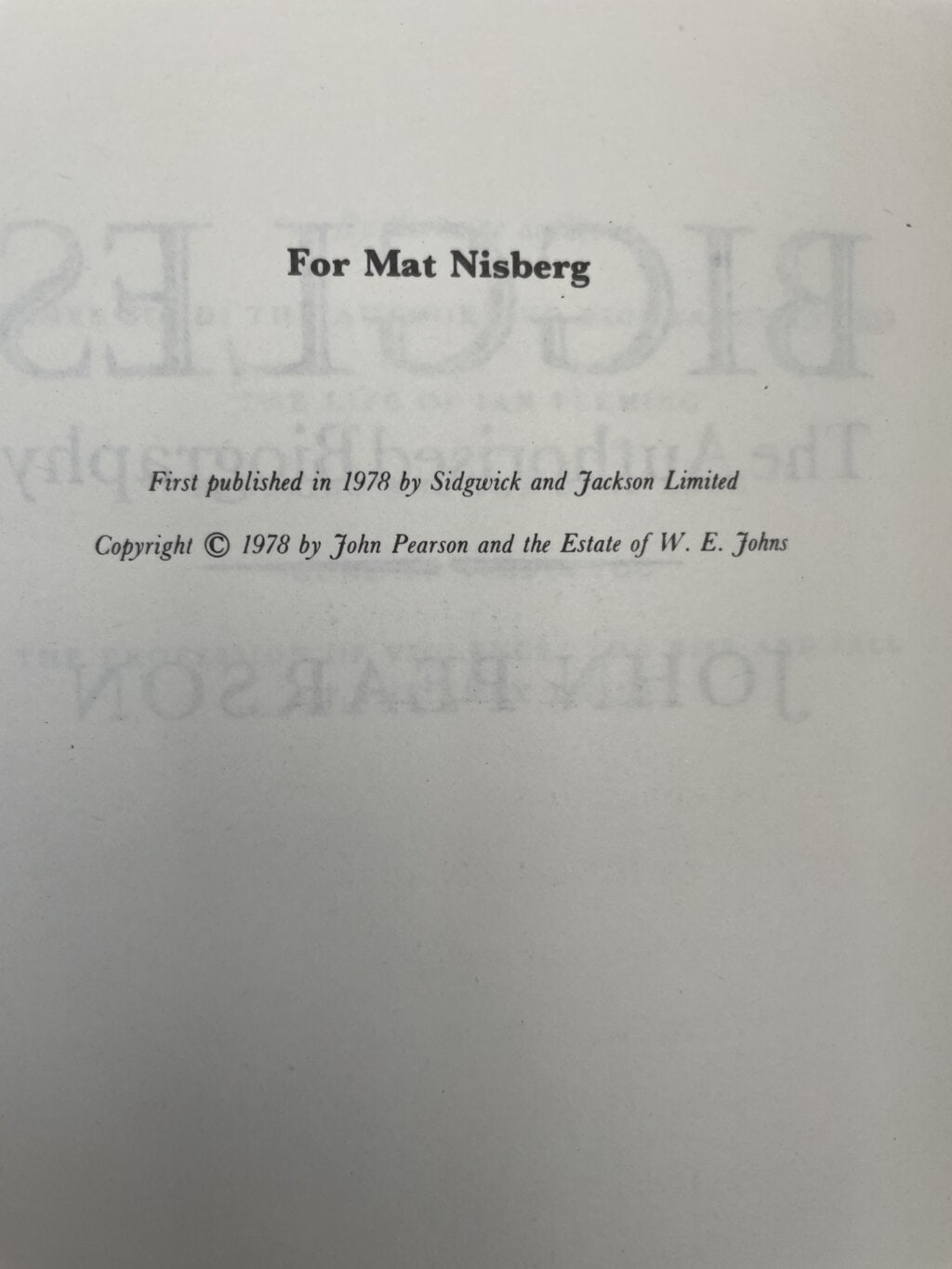 john pearson biggles first edition2