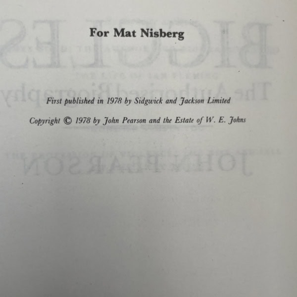 john pearson biggles first edition2