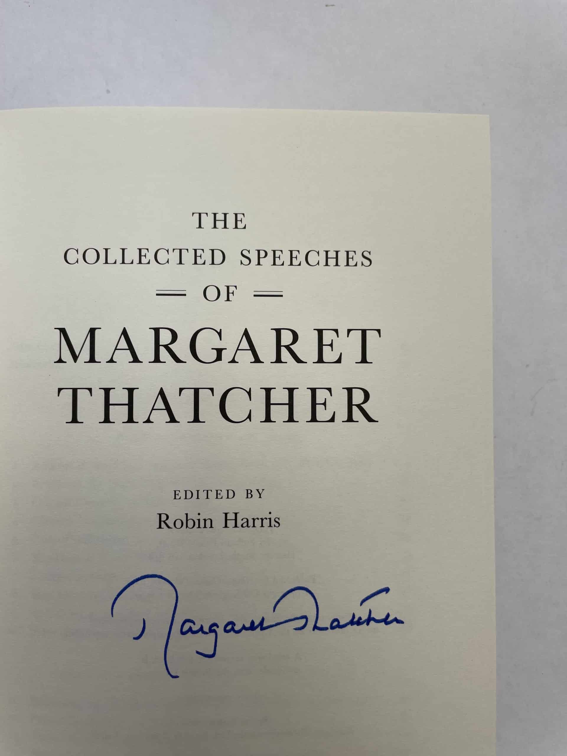 margaret thatcher collected speeches signed first ed2