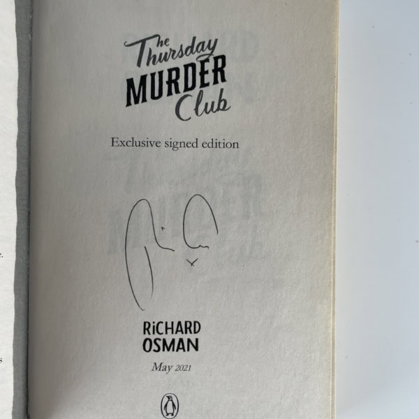 richard osman thursday murder club signed paperback 2