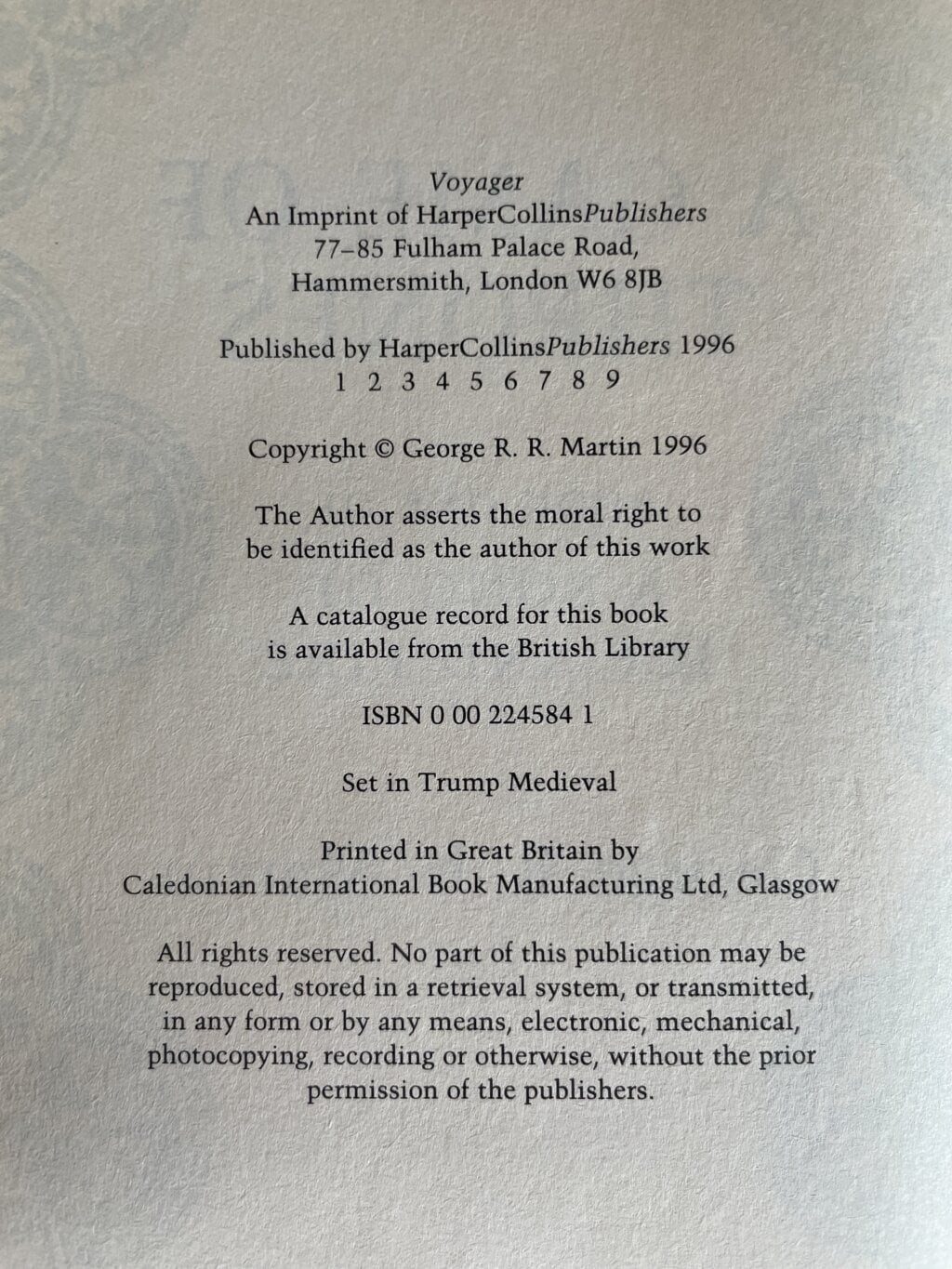 geroge rr martin a game of thrones first edition2