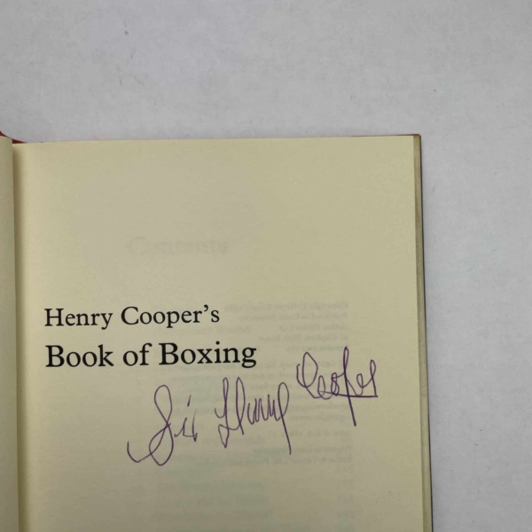 henry cooper book of boxing signed 2