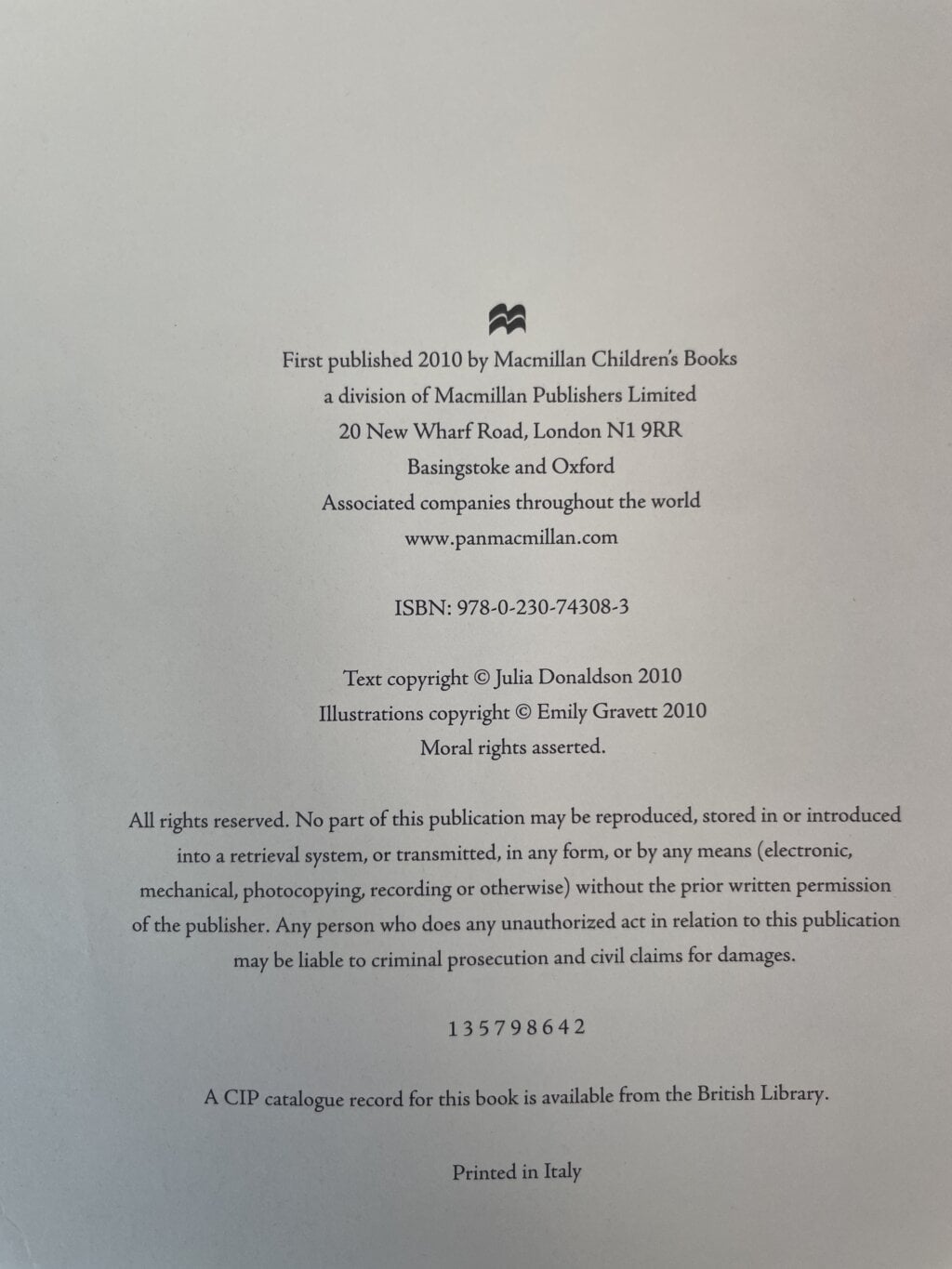 julia donaldson cave baby double signed3