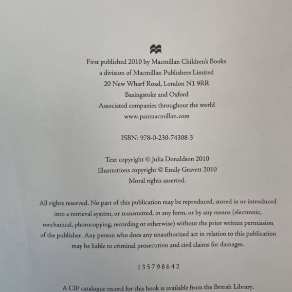 julia donaldson cave baby double signed3