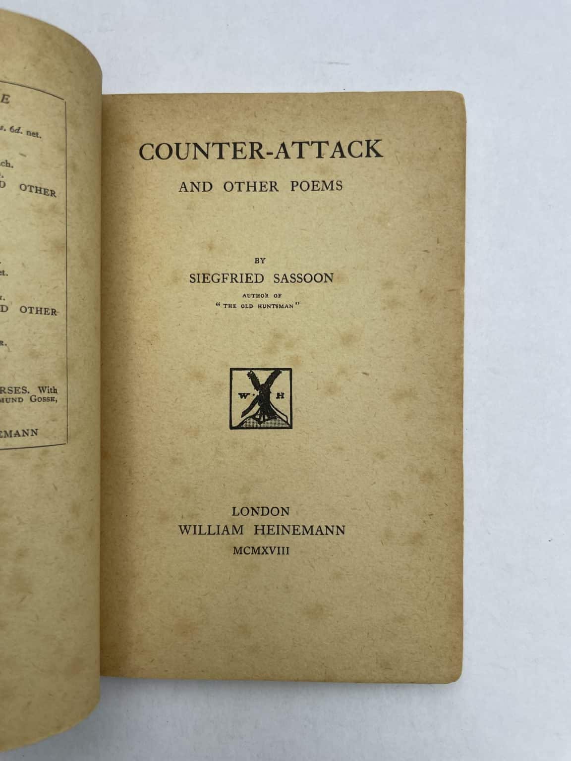 siegfried sassoon counter attack first edition2