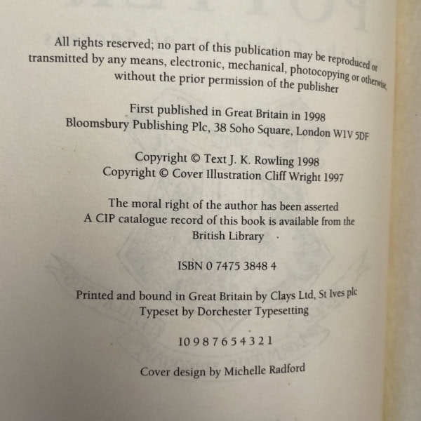 jk rowling hpatcos first pback ed2