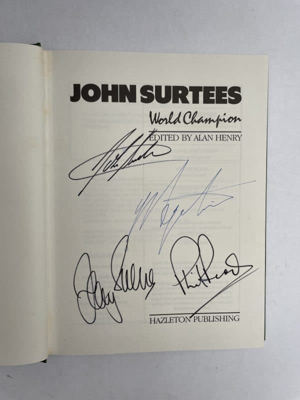 john surtees world champion multiple signed 2