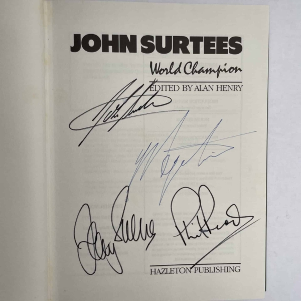 john surtees world champion multiple signed 2