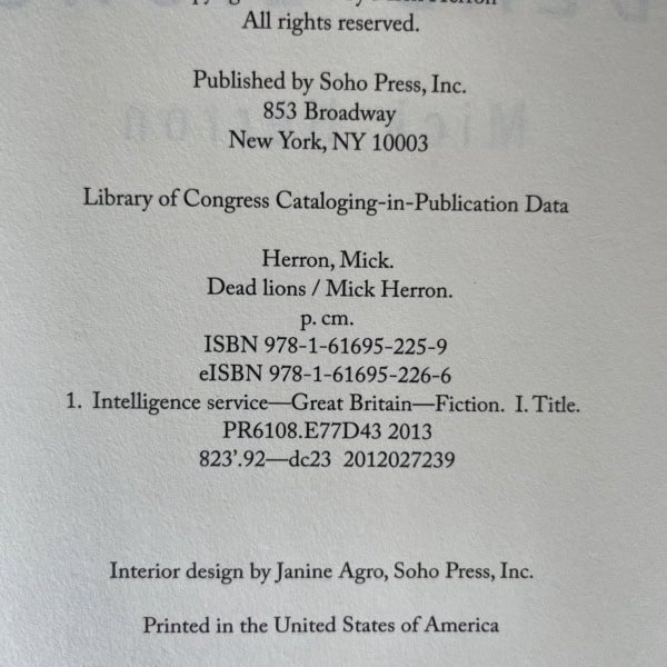 mick herron dead lions first us ed2