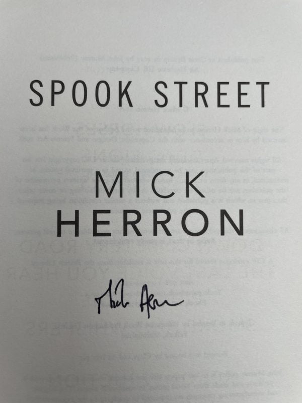 mick herron spook street signed first ed2