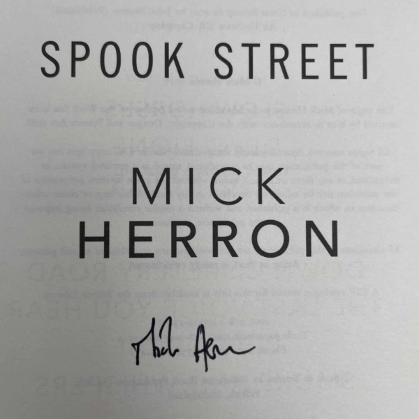 mick herron spook street signed first ed2