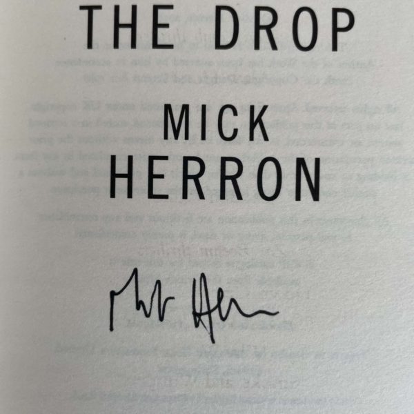 mick herron the drop signed first ed2