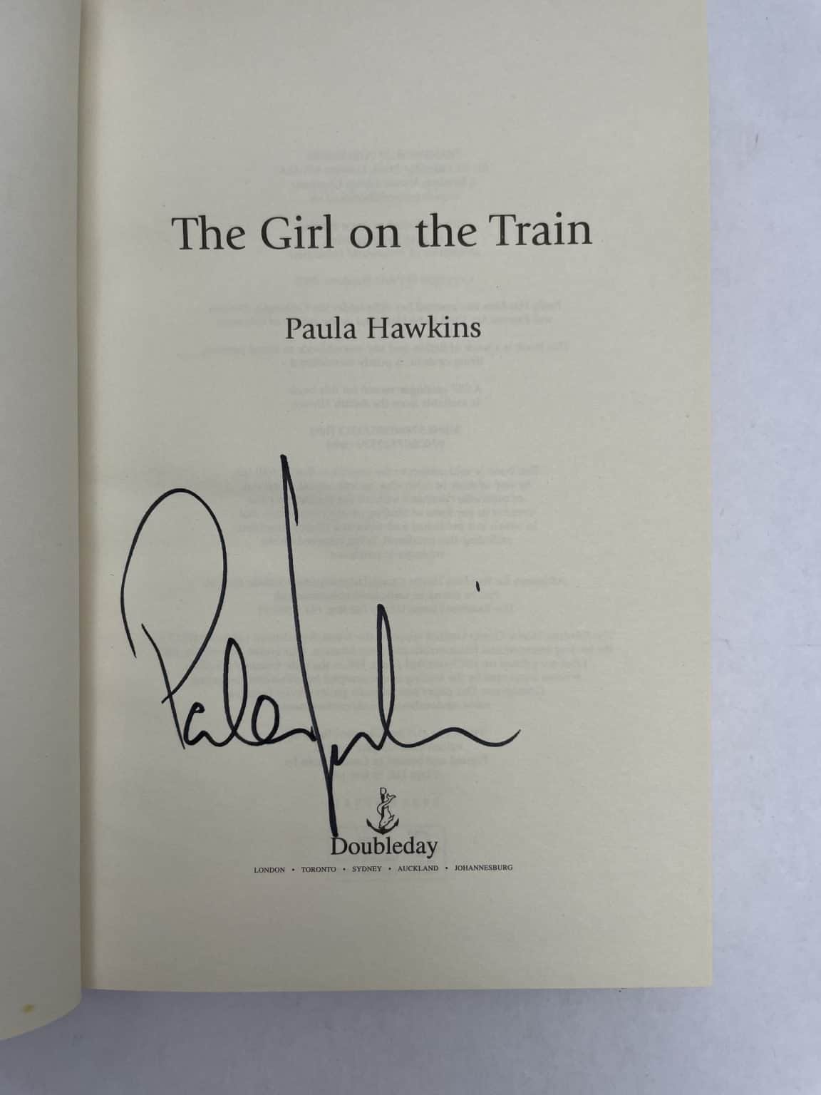 paula hawkins the girl on the train signed first 2