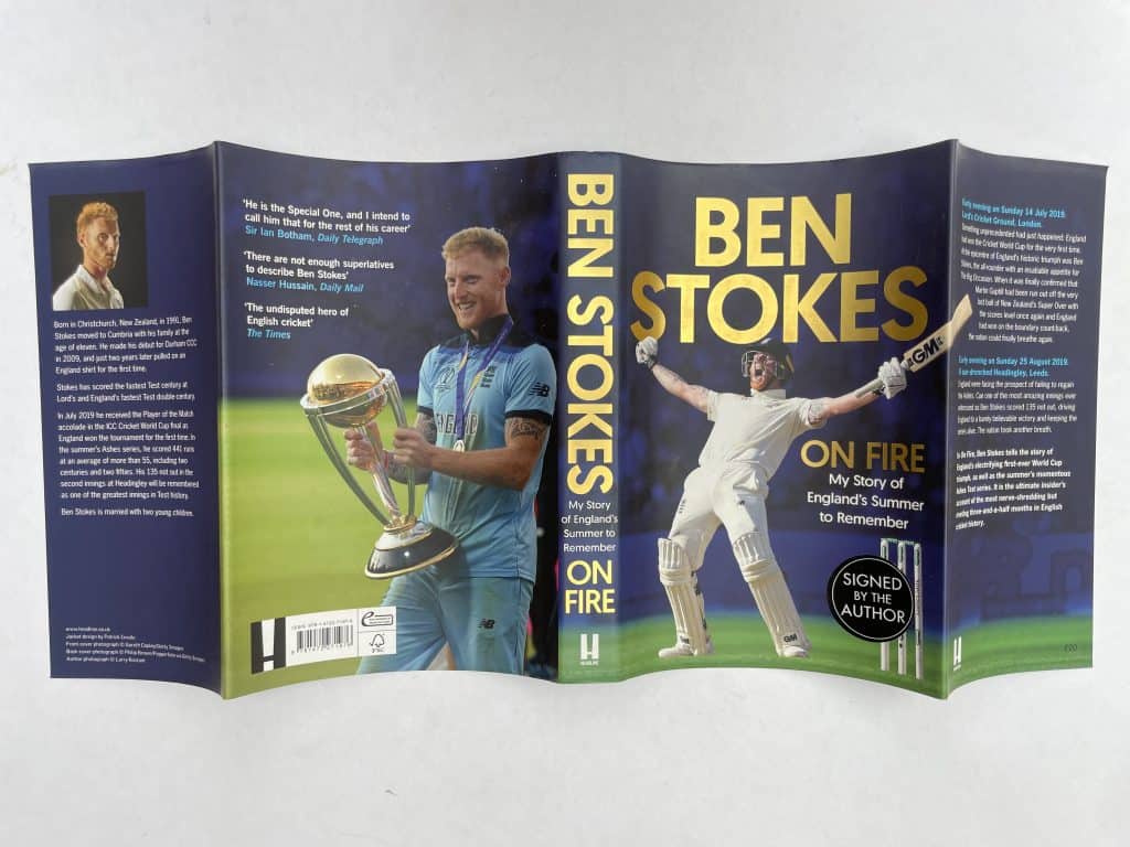 ben stokes on fire signed firsted5