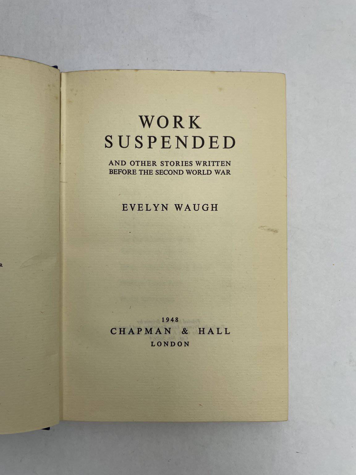 evelyn waugh work suspended first 2