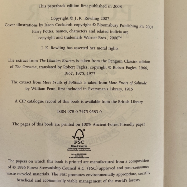 jk rowling hpatdh first pback 125 2