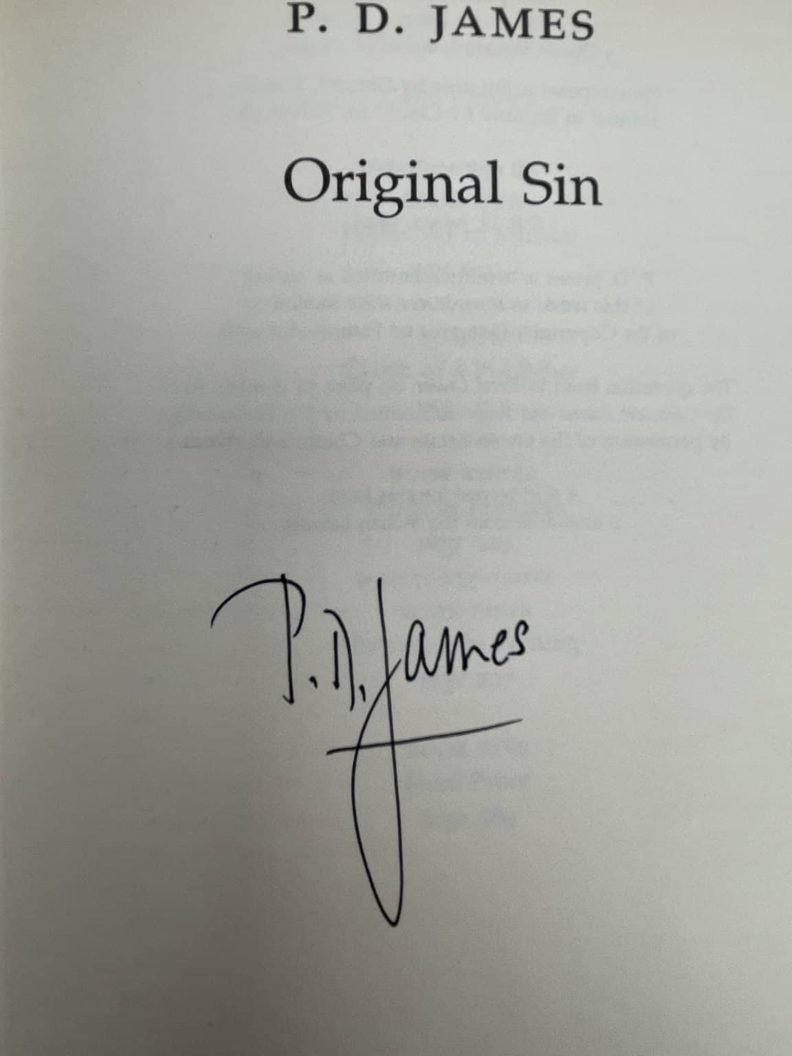 pd james original sin signed first2