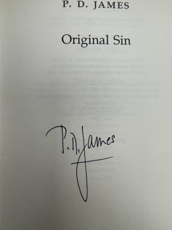 pd james original sin signed first2