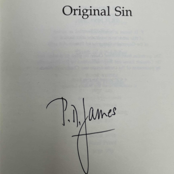 pd james original sin signed first2