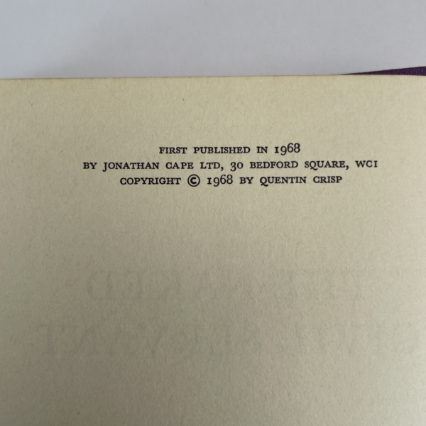 quentin crisp the naked civil servant first ed2