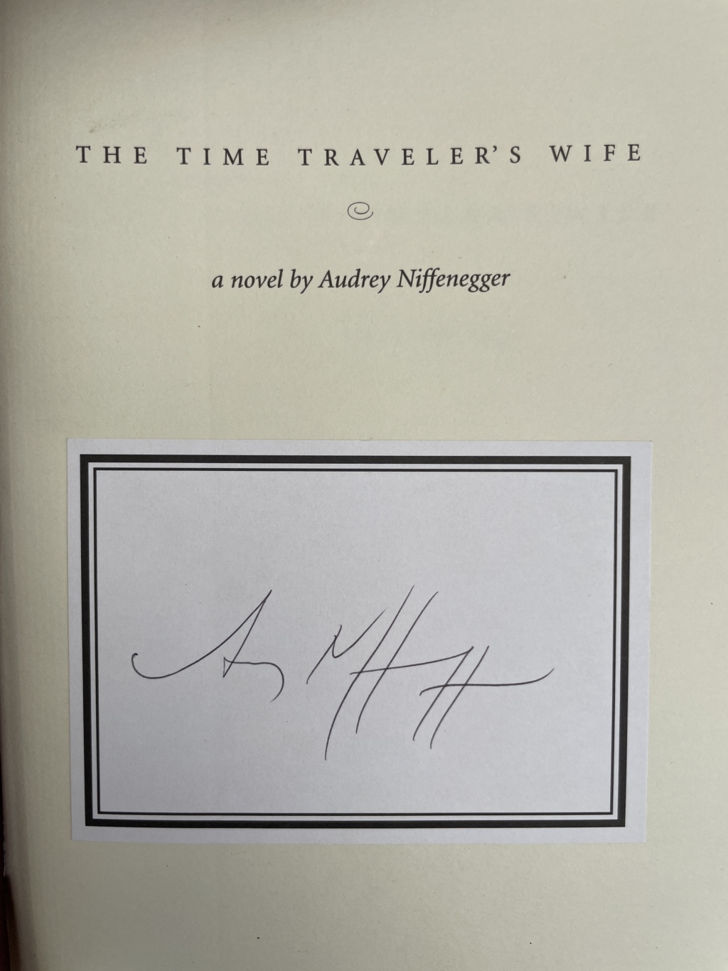 audrey niffennegger time travllers wife signed first ed2