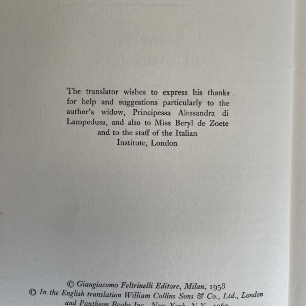 giuseppe di lampedusa the leopard first 2