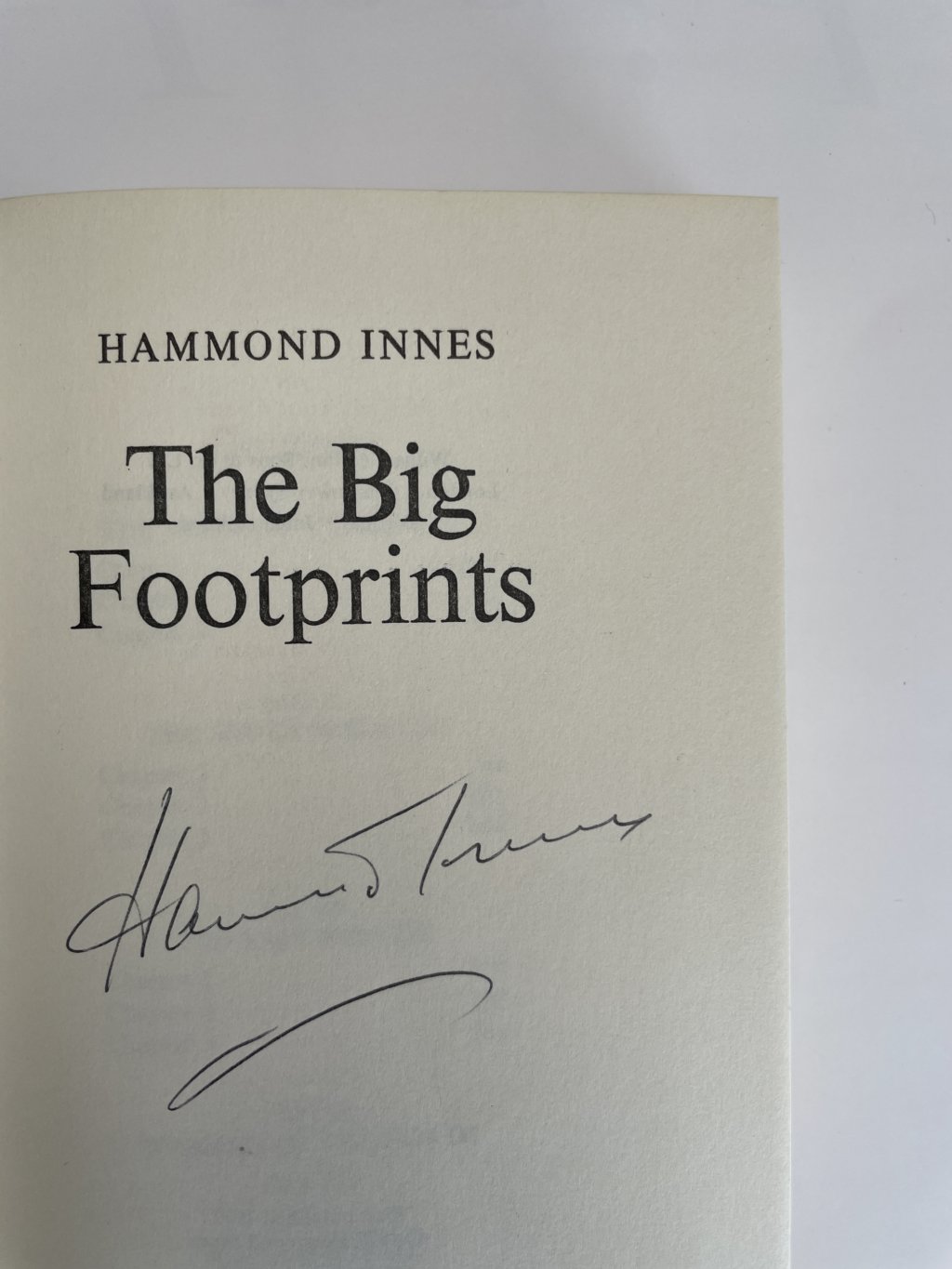 hammond innes the big footprints signed first2