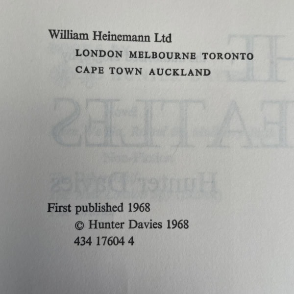 hunter davies the beatles first edition2