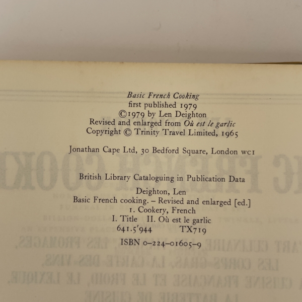 len deighton basic french cooking first edi2