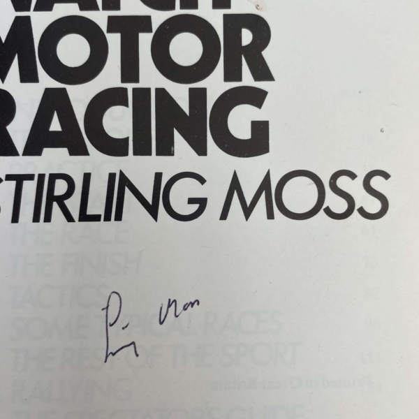 stirling moss how to watch motor racing signed 2