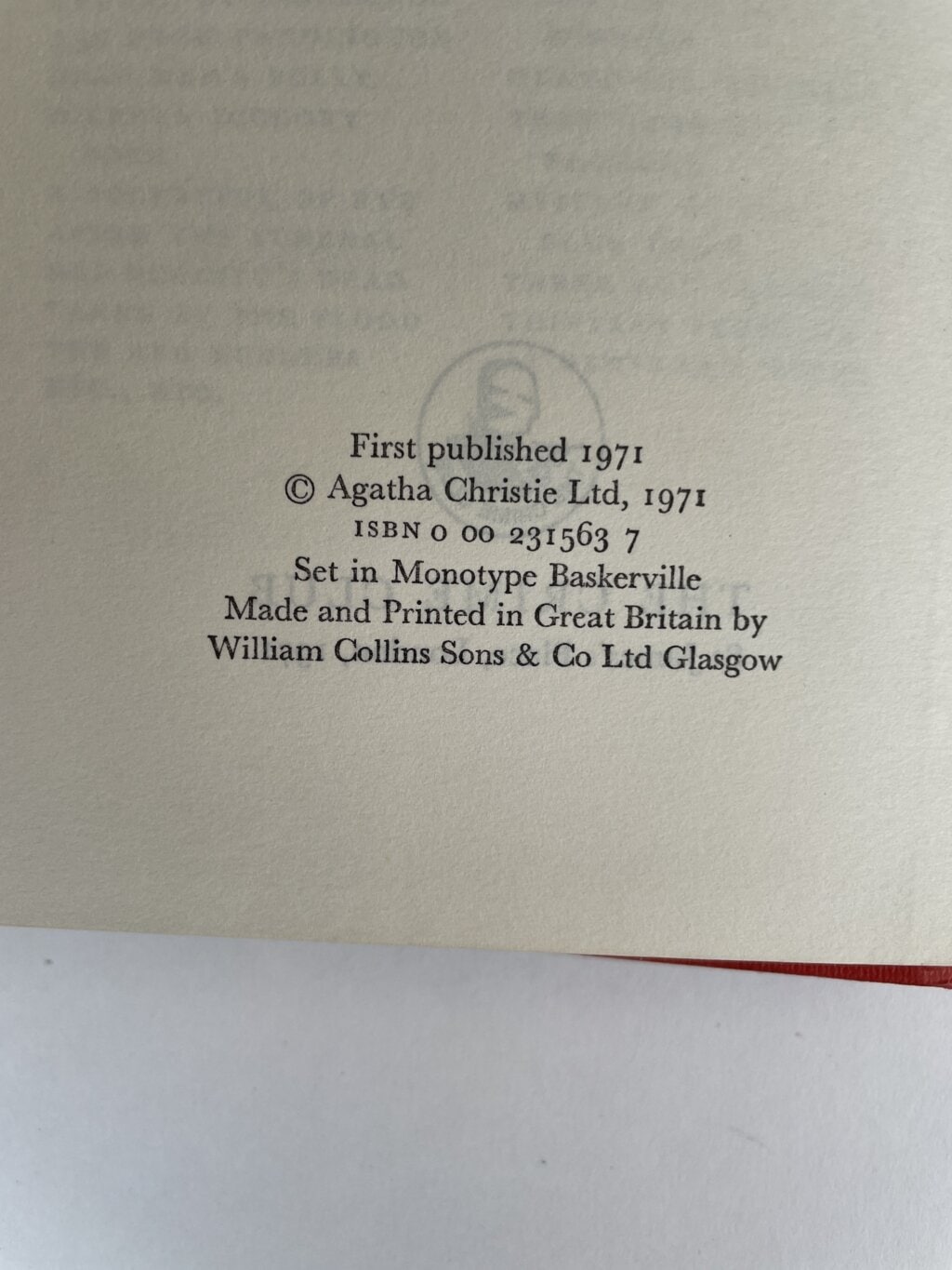 agatha christie nemesis first edition 2