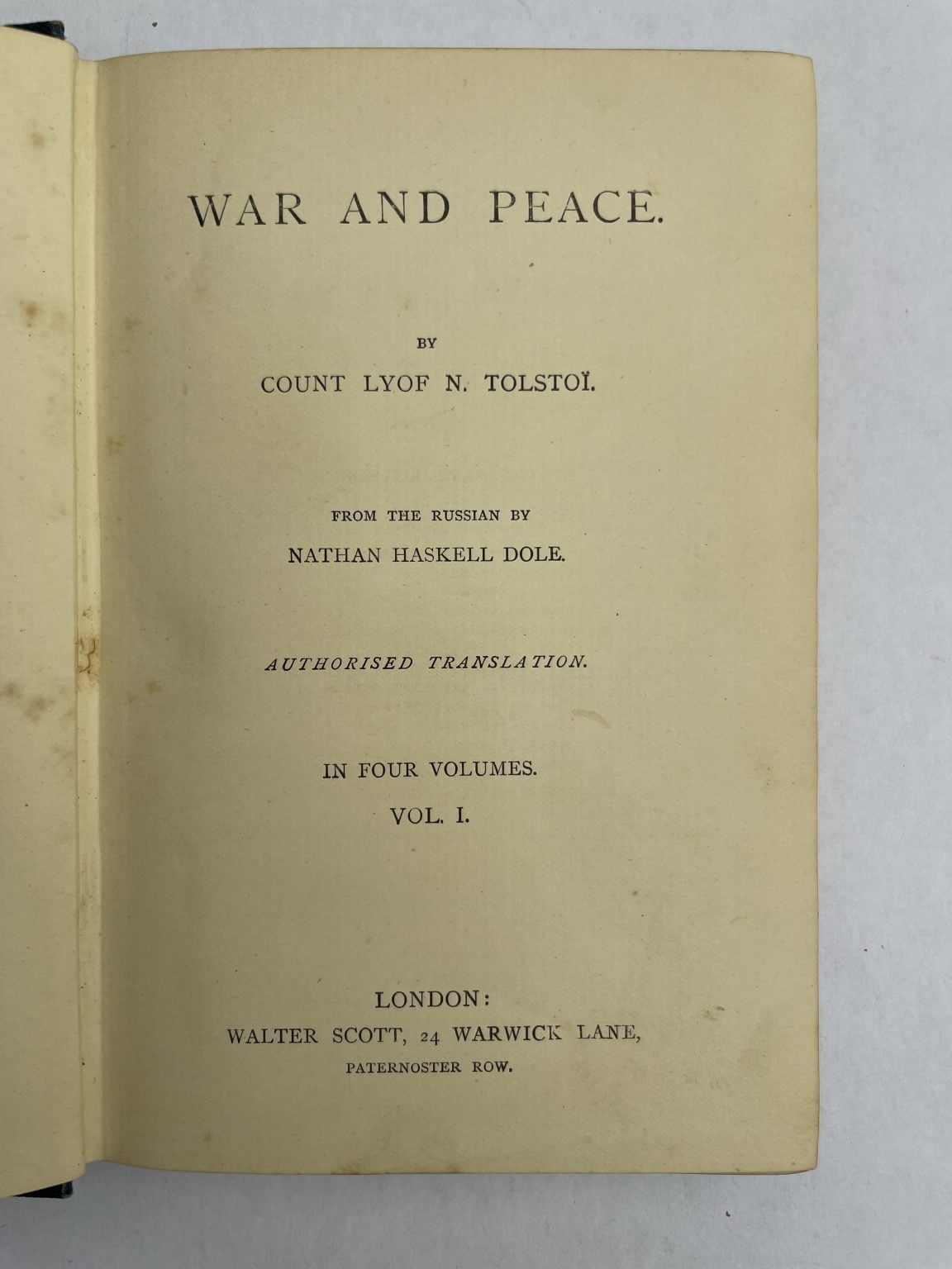 lyof tolstoi war and peace set2