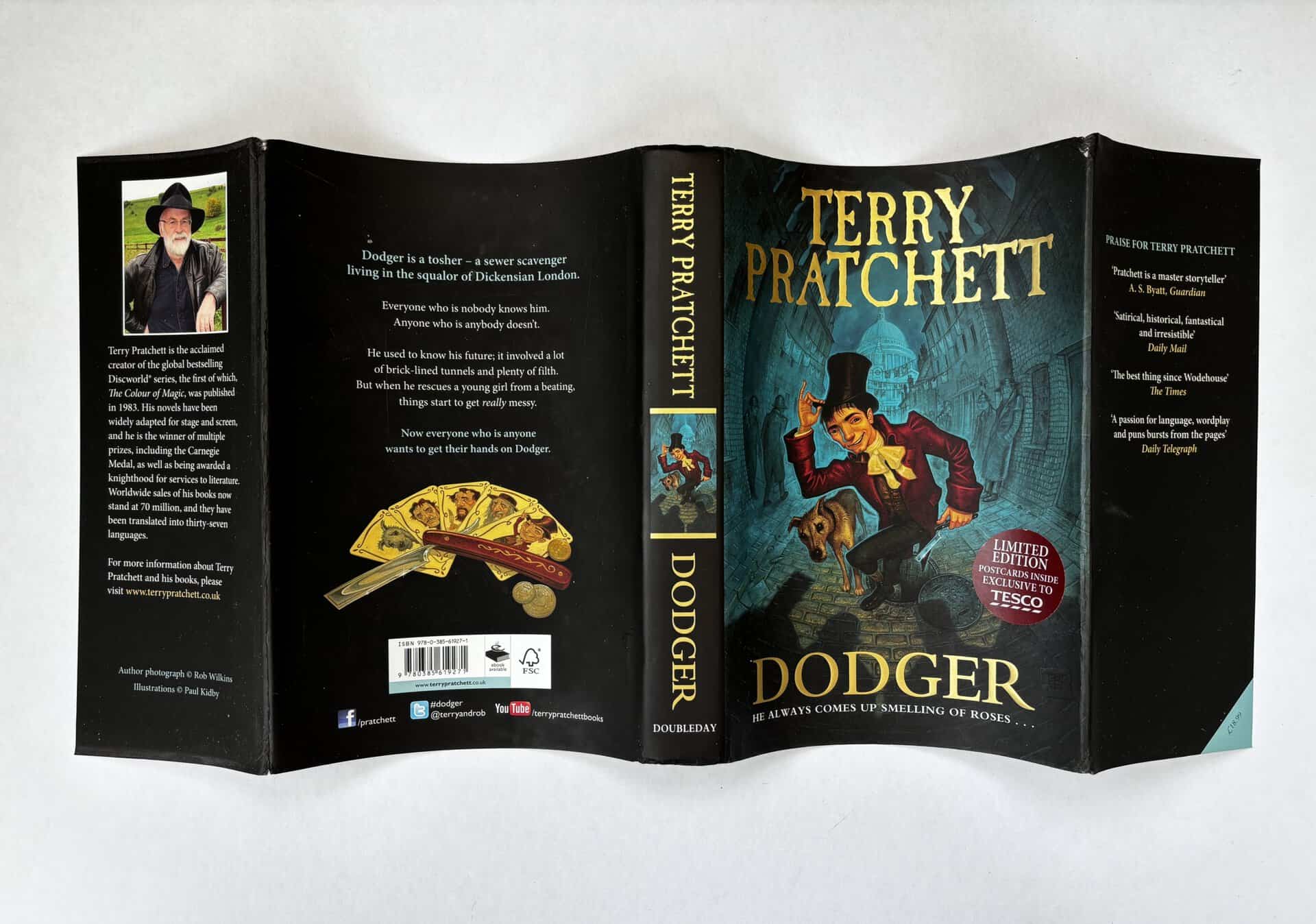 terry pratchett dodger first ed with cards4