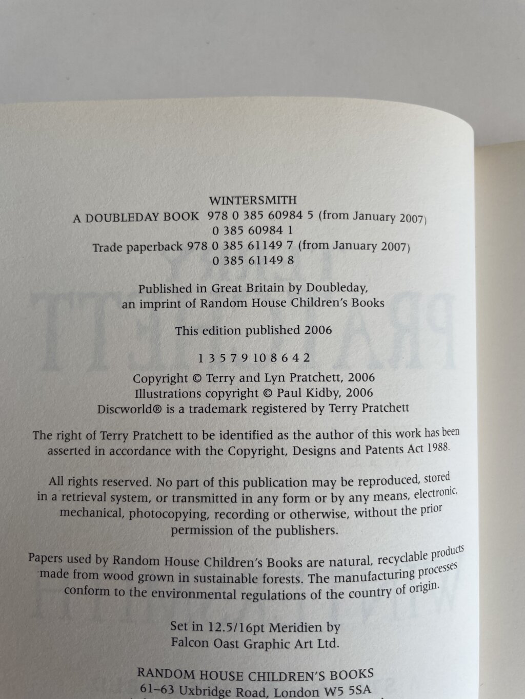 terry pratchett wintersmith first edition2