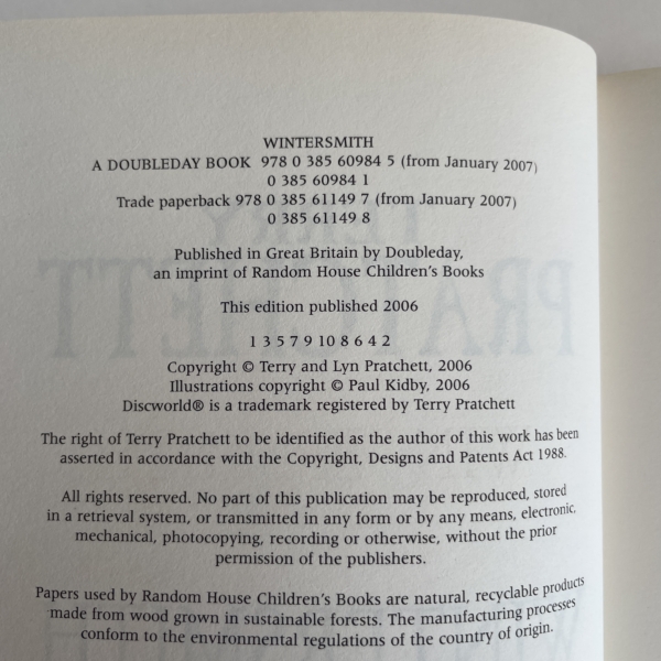 terry pratchett wintersmith first edition2