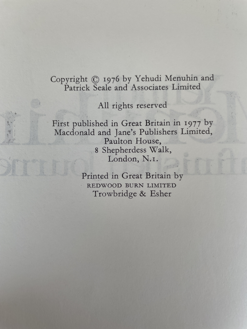 yehudui menuhin unfinished journey signed first 3