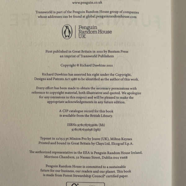 richard dawkins books do furnich a life signed firsted3