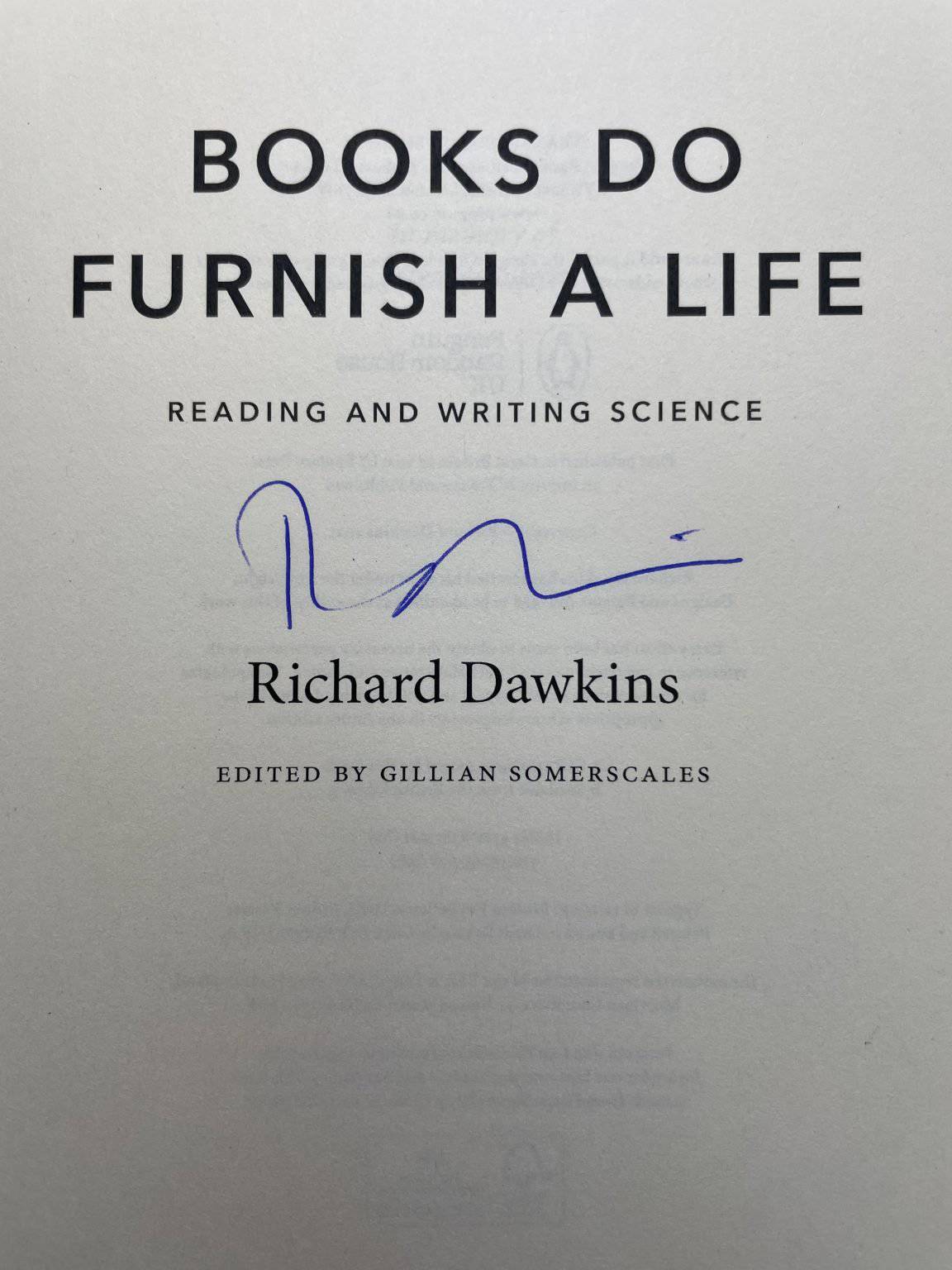 richard dawkins books do furnish a life signed first2