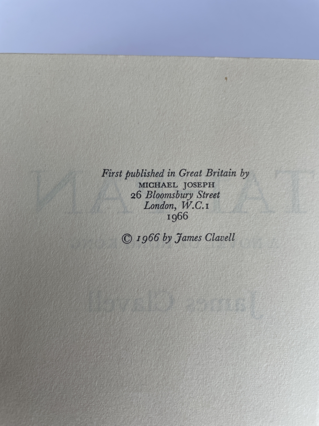 james clavell tai pan first edi2