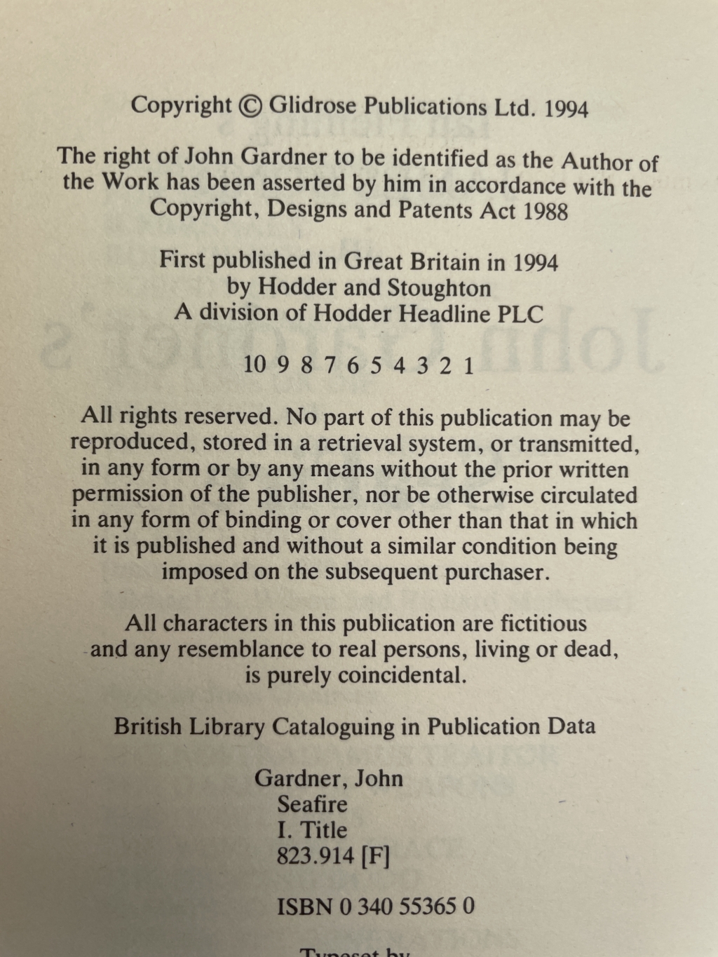 john gardner seafire first edition2