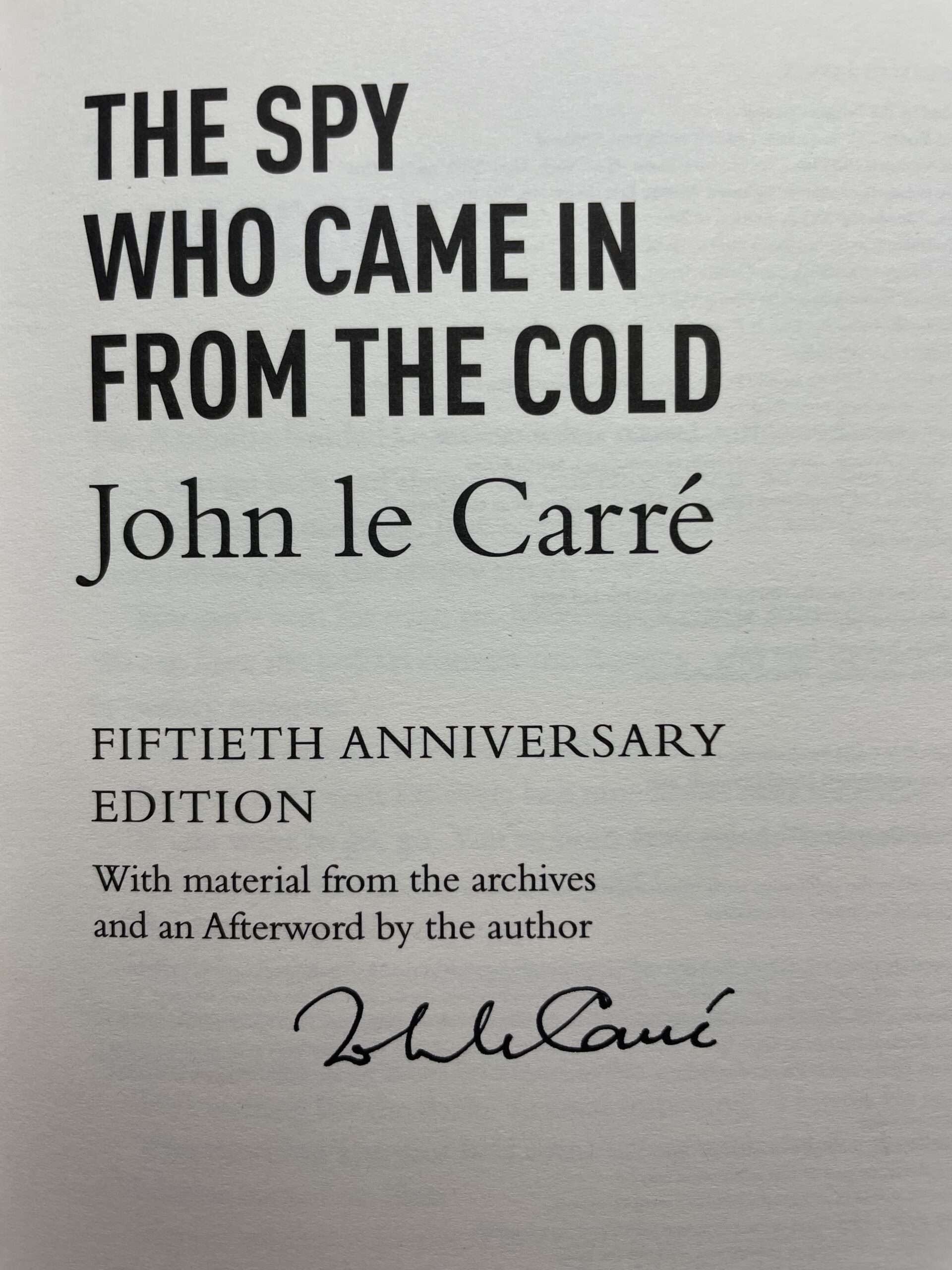 john le carre tswciftc signed anniversary edition2