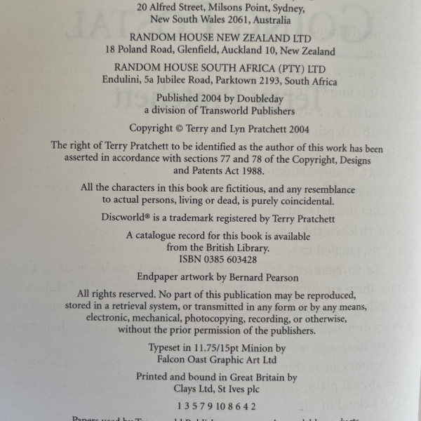terry pratchett going postal first edi 2