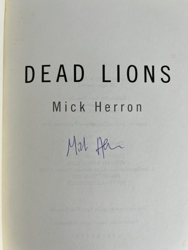 mick herron dead lions signed first us edition2