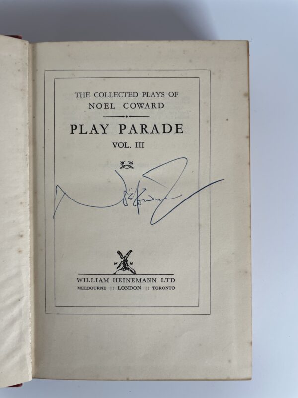 noel coward collected plays signed first edition2