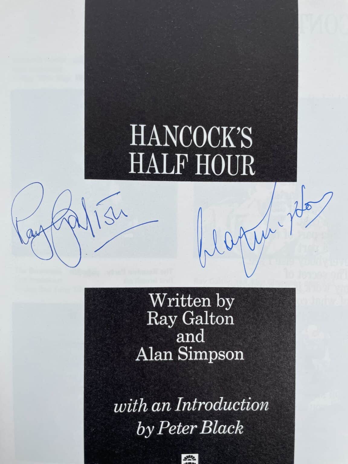 ray galton alan simpson hancocks half hour double signed2