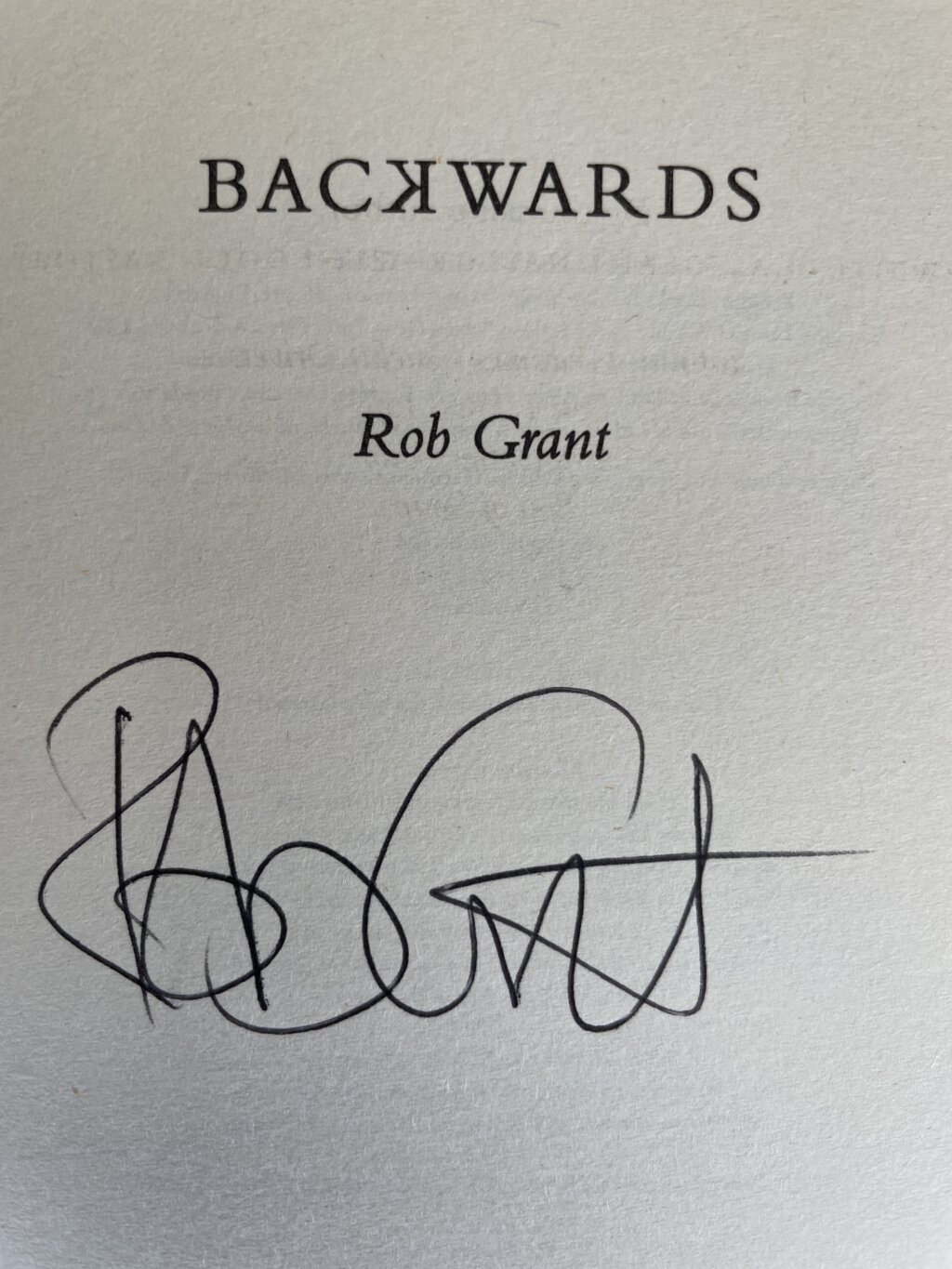 rob grant backwards signed first edi2