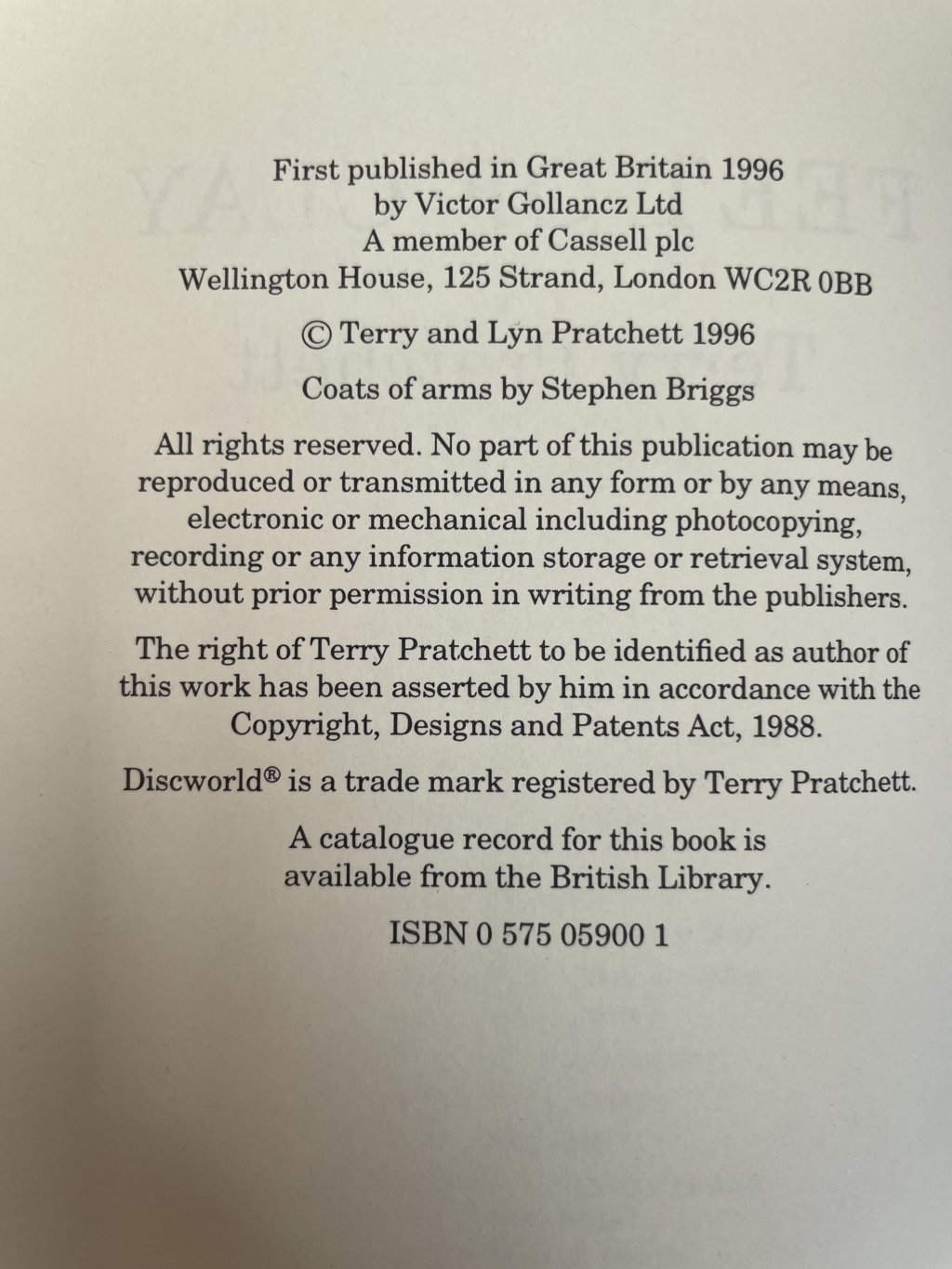 terry pratchett feet of clay first ed2