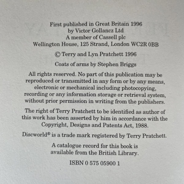terry pratchett feet of clay firstedition2