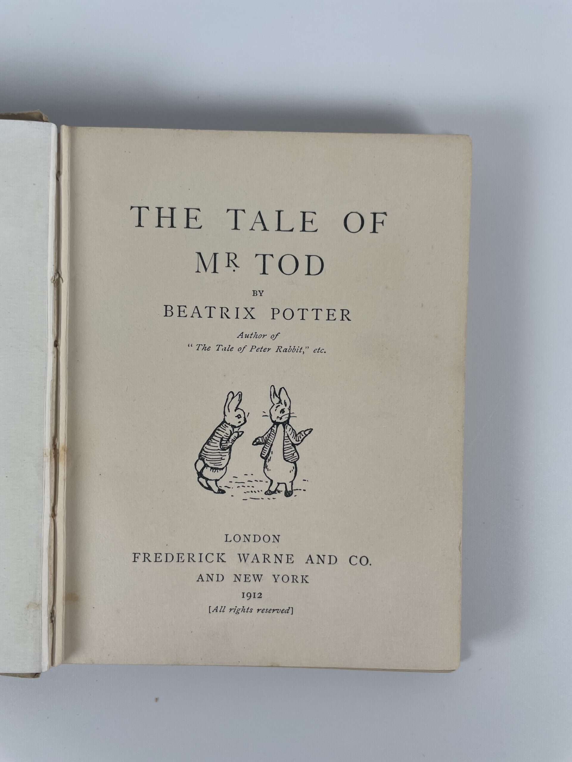beatrix potter the tale of mr tod first edition2